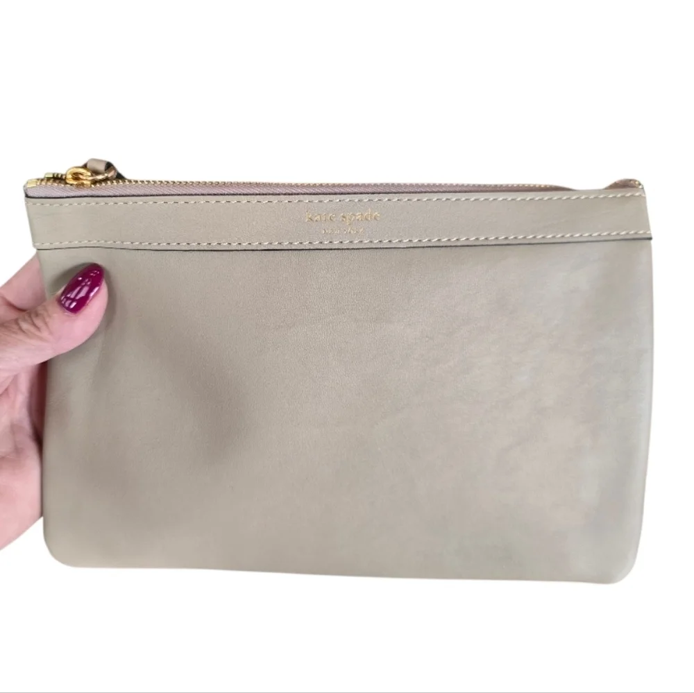 Kate Spade New York Everything Racing Stripe Faux Shearling Cream Tote Bag